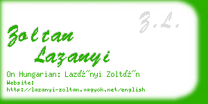 zoltan lazanyi business card